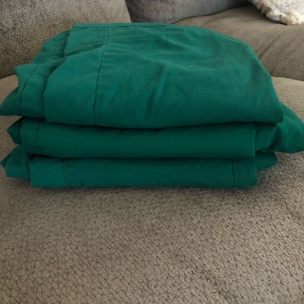 3 pairs XS Hunter green scrub pants